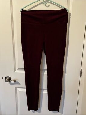 White House Black Market Burgundy High-Waist Leggings